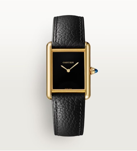 까르띠에 탱크 루이 블랙다이얼 옐로우골드 국내배송