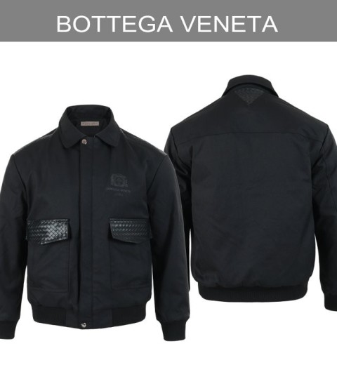 보테가베네타 25FW. 포켓 레더포인트 코튼 블루종 국내배송