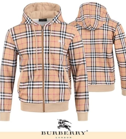 버버리 기마 자수 체크 후드 집업 국내배송