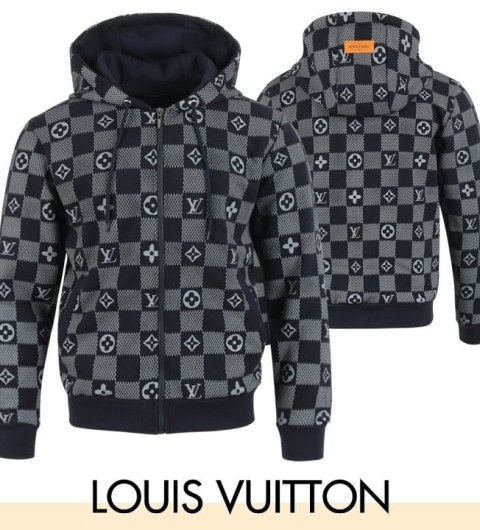 루이비통 체스 나염 후드 집업 국내배송