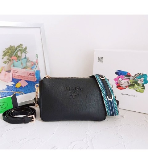프라다[ 고급 ] 칼라장식트윈 크로스 1국내배송