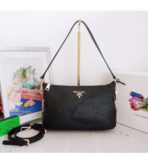 프라다 [ 고급 ] 불박 양지퍼 숄더크로스 1국내배송
