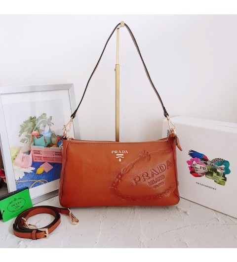 프라다[ 고급 ] 유진 불박크로스백 브라운 1 국내배송