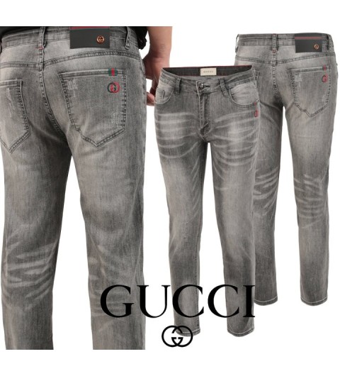 구찌 26SS. 자수로고 그레이워싱 슬림진 국내배송