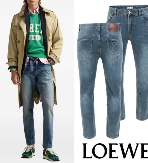 로에베 26SS. 레터링 아나그램 스팟페인트 데님 국내배송