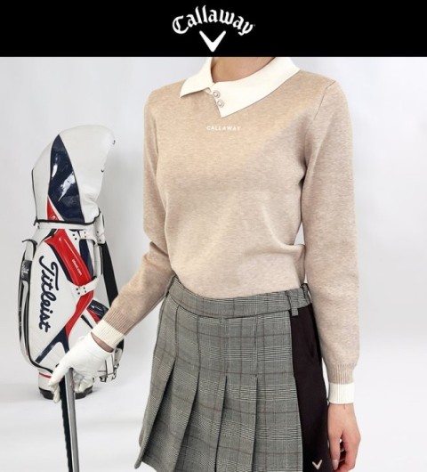 캘러웨이 펄 버튼 사이드카라긴팔 국내배송