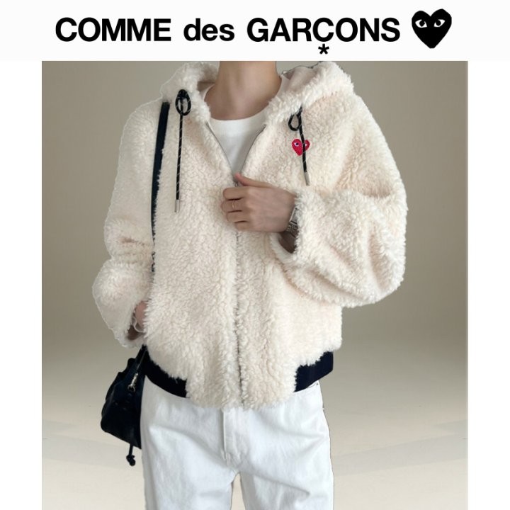 꼼데가르숑 헤비뽀글 후드 집업 국내배송