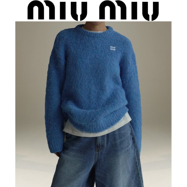 미우미우 오버 울 니트라운드 국내배송