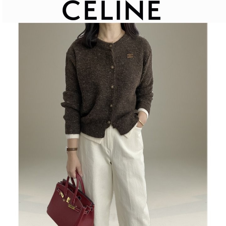 셀린느 울 레이어드 라운드가디건 국내배송