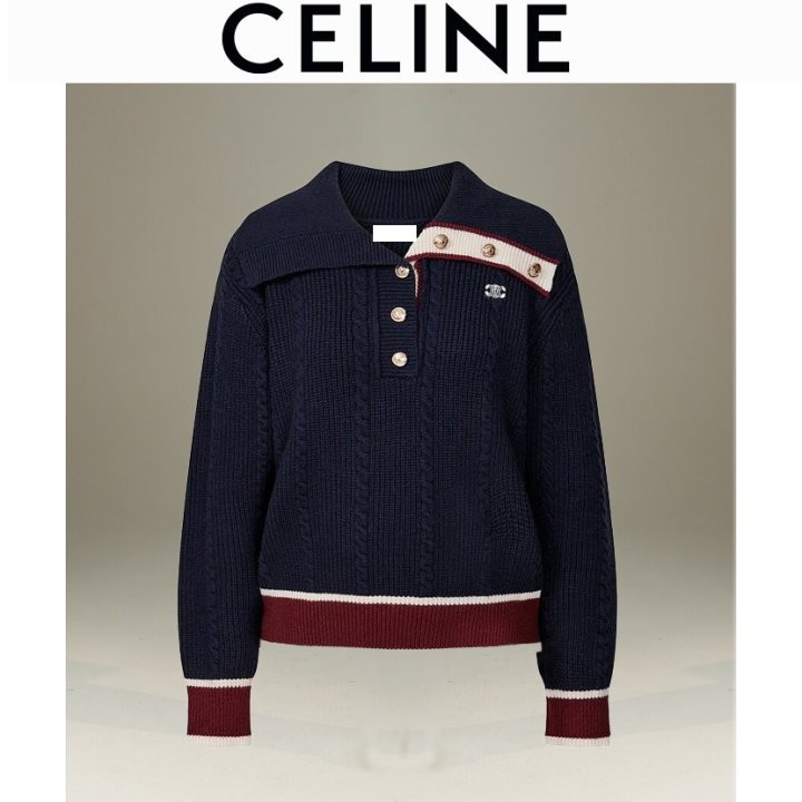 셀린느 빅애리카라 니트 긴팔 국내배송