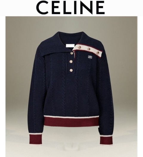 셀린느 빅애리카라 니트 긴팔 국내배송