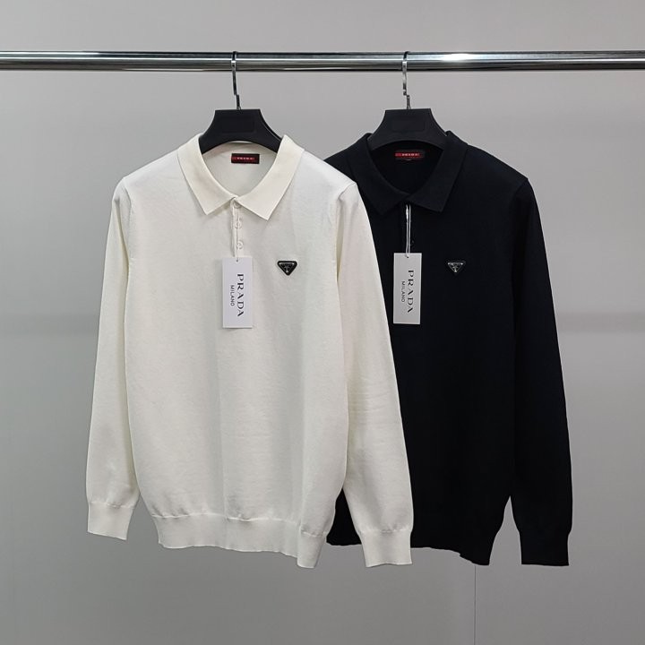 프라다 와펜 카라 니트 국내배송