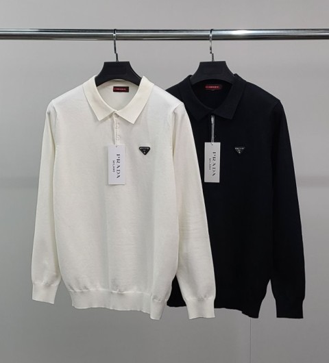 프라다 와펜 카라 니트 국내배송