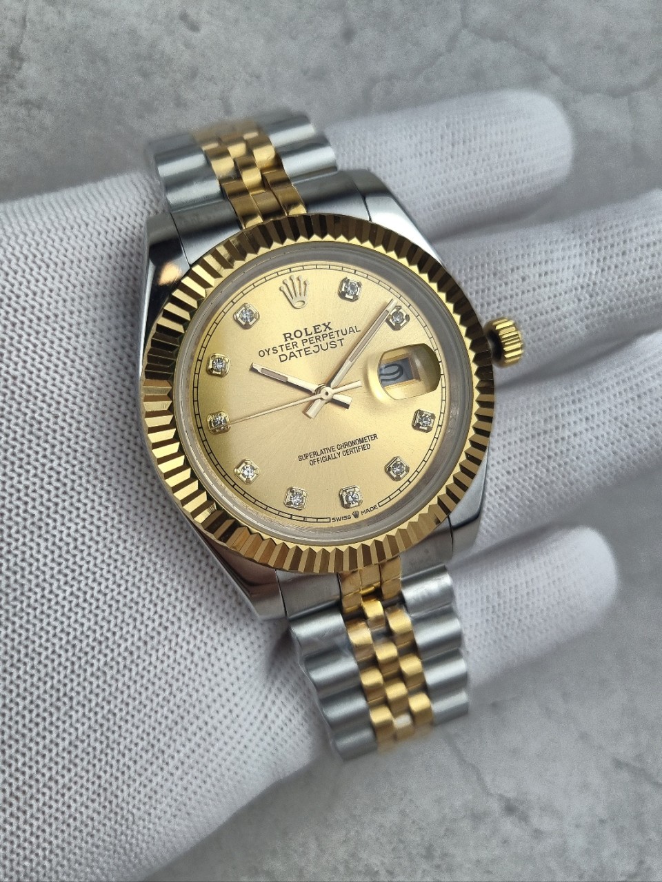 로렉스 데이저스트 골드 다이아콤비 41mm 국내배송