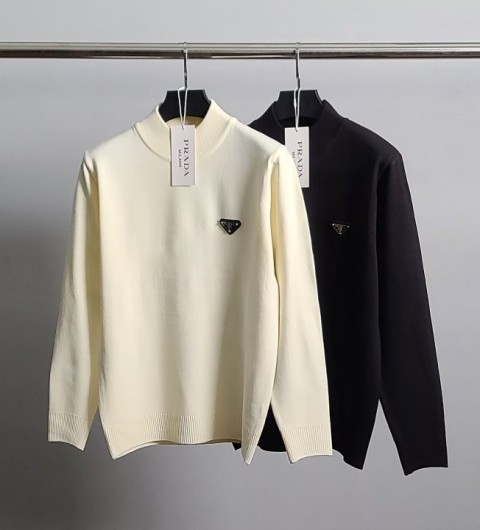 프라다 로고와펜 반목 니트 국내배송