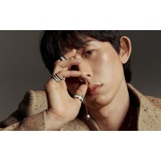 OK3962부쉐론  콰트로 더블 화이트 에디션 링 펜던트 목걸이 국내배송