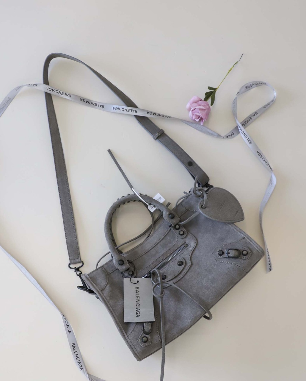 발렌시아가 수입 르 시티 백 - 스몰 스톰 그레이 -국내배송