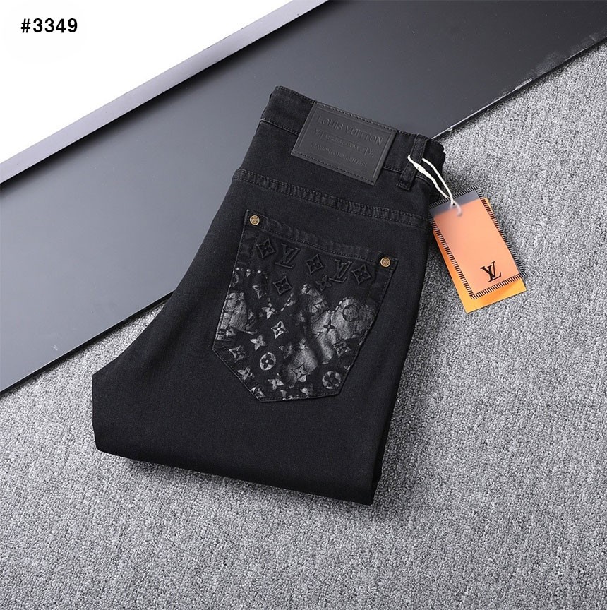 루이비통 엠브로이드 포켓 모노그램 데님 팬츠 국내배송