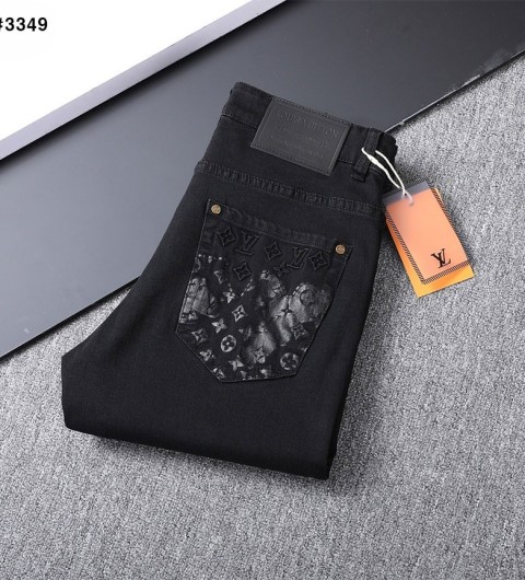 루이비통 엠브로이드 포켓 모노그램 데님 팬츠 국내배송