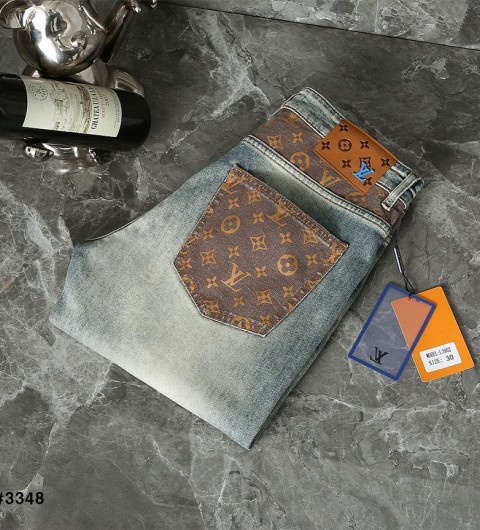루이비통 포켓 모노그램 라인 데님 팬츠 국내배송