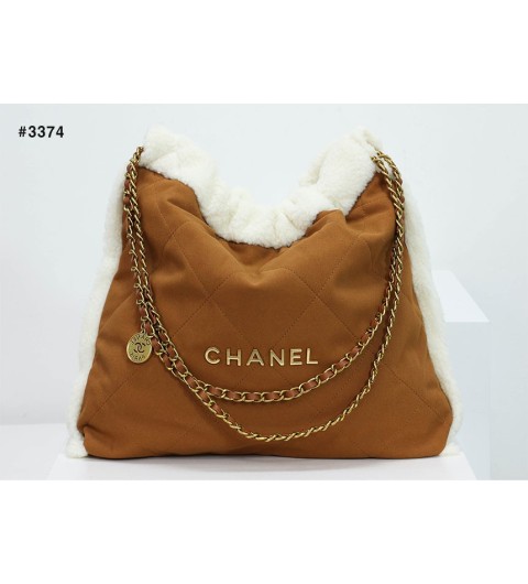 샤넬 22백 시어링 스웨이드 미디엄 백 국내배송