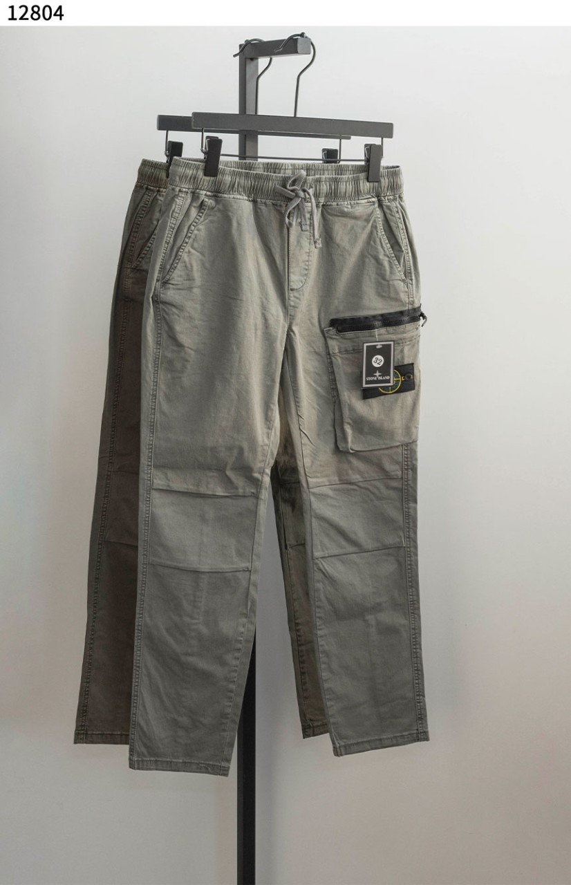 스톤 아일랜드 남성 와펜 패치 슬림 카고 팬츠 신상입고 국내배송