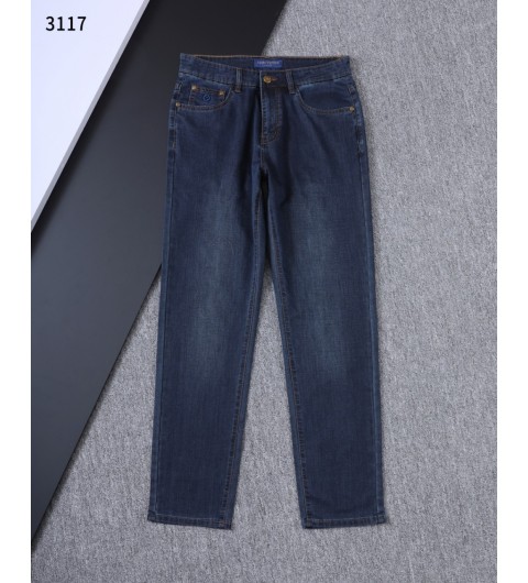 루이비통 [ L.V ] 수입 Lv 자수 데님 팬츠 입고 국내배송